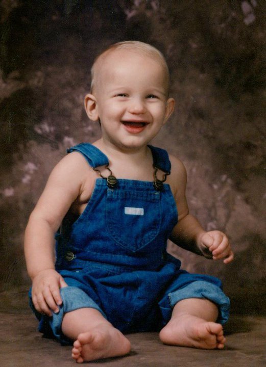 Michael Glass as a baby - Studio model in dad's photography studio, 1993